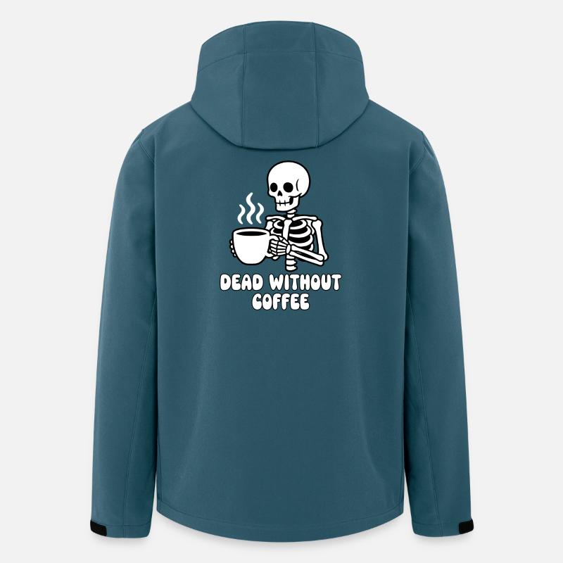 Dead Coffee Skeleton - Recycelte Männer Softshell-Jacke von Stanley/Stella - Dunkles Petrol