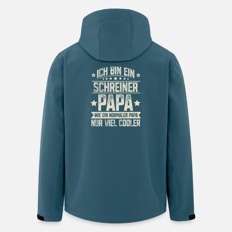 Schreiner Papa - Recycelte Männer Softshell-Jacke von Stanley/Stella - Dunkles Petrol
