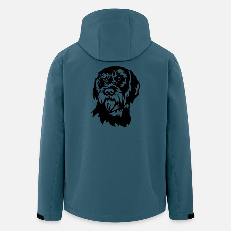 Cesky Fousek Kopf - Recycelte Männer Softshell-Jacke von Stanley/Stella - Dunkles Petrol