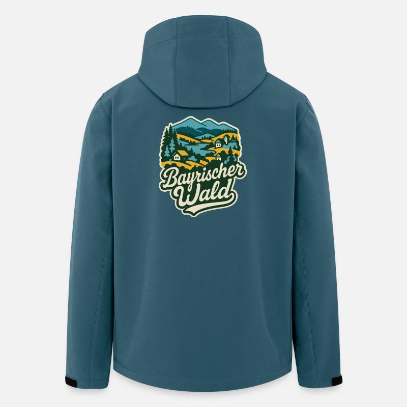 Bayerischer Wald Landschaft - Recycelte Männer Softshell-Jacke von Stanley/Stella - Dunkles Petrol