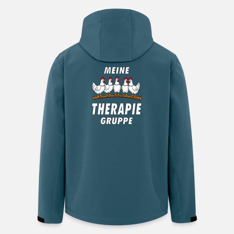 Hühner Meine Therapie Gruppe - Recycelte Männer Softshell-Jacke von Stanley/Stella - Dunkles Petrol