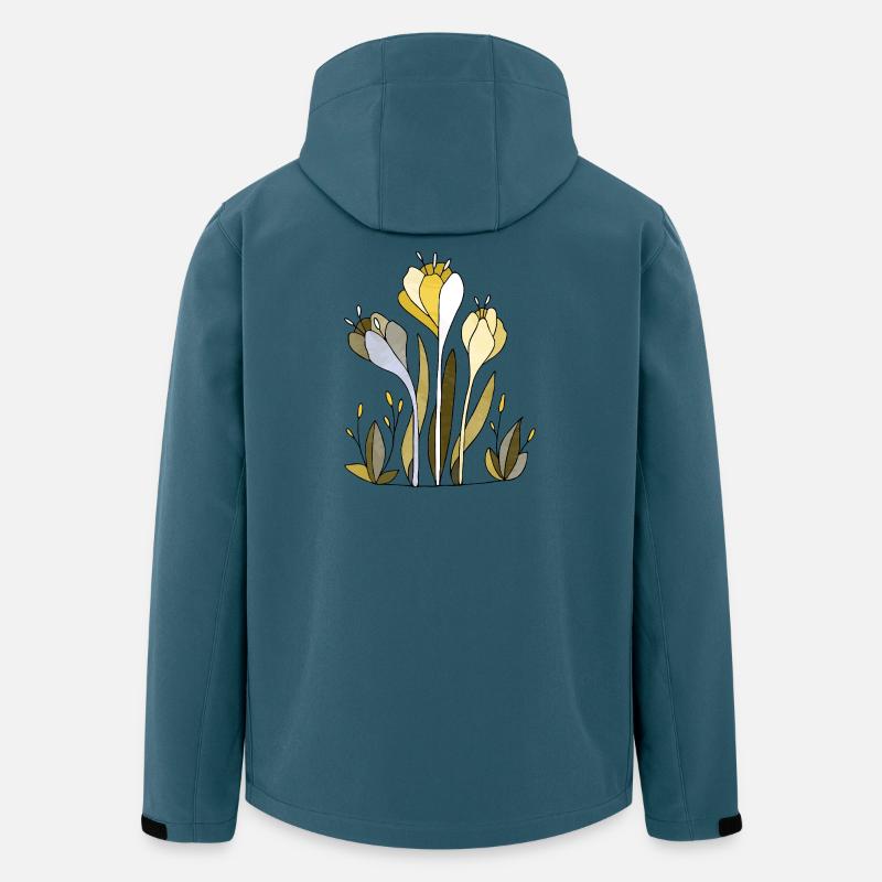Blumen - Recycelte Männer Softshell-Jacke von Stanley/Stella - Dunkles Petrol