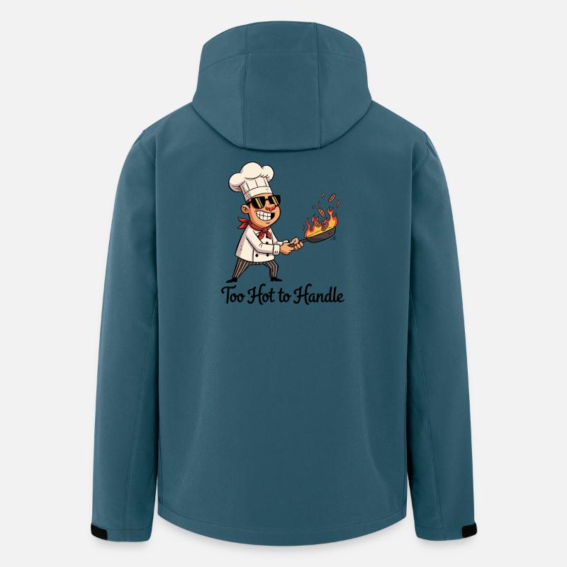 Kochheld mit Feuerpfanne - Recycelte Männer Softshell-Jacke von Stanley/Stella - Dunkles Petrol