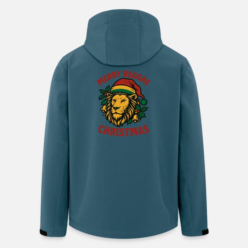 FROHE REGGAE-WEIHNACHTEN LÖWE Rastafari - Recycelte Männer Softshell-Jacke von Stanley/Stella - Dunkles Petrol