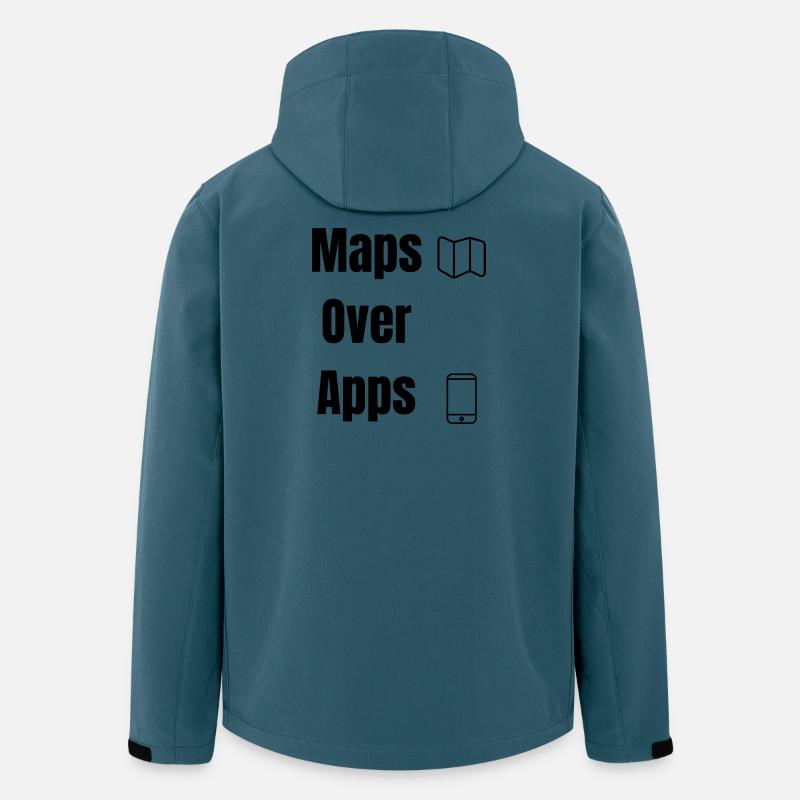 Maps Over Apps – Chemise de voyage - Veste softshell homme en polyester recyclé Stanley/Stella - bleu pétrole foncé