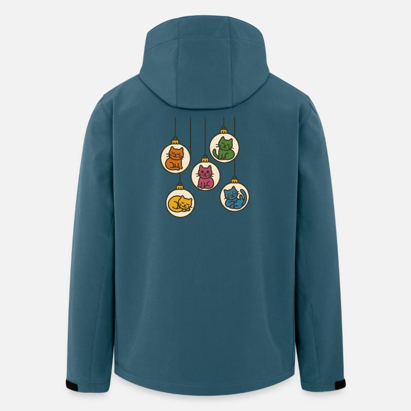 Fünf-Katzen-Kugelparade - Recycelte Männer Softshell-Jacke von Stanley/Stella - Dunkles Petrol