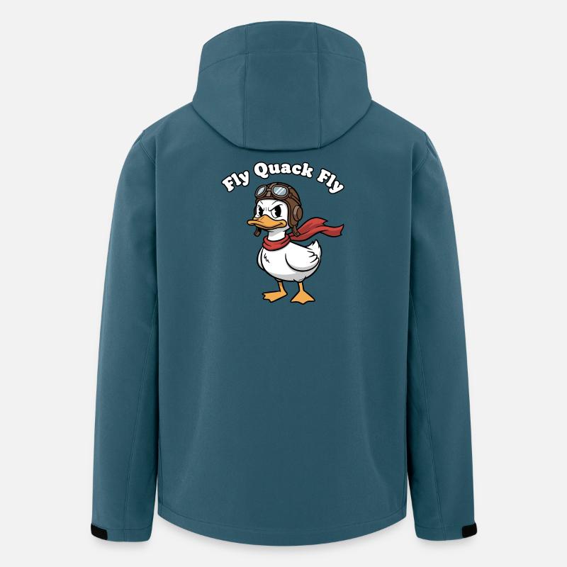 Quack Pilot Flugabenteuer - Recycelte Männer Softshell-Jacke von Stanley/Stella - Dunkles Petrol