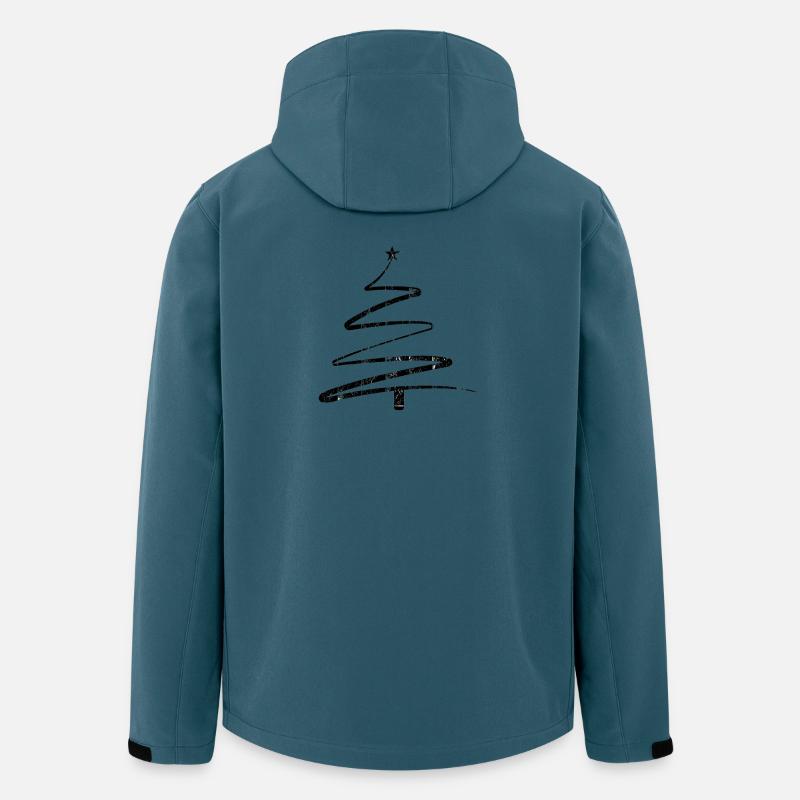 Weihnachtsbaum frohe Weihnachten - Recycelte Männer Softshell-Jacke von Stanley/Stella - Dunkles Petrol