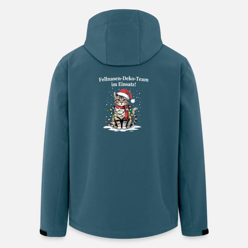Fellnasen-Deko-Team im Einsatz! - Recycelte Männer Softshell-Jacke von Stanley/Stella - Dunkles Petrol