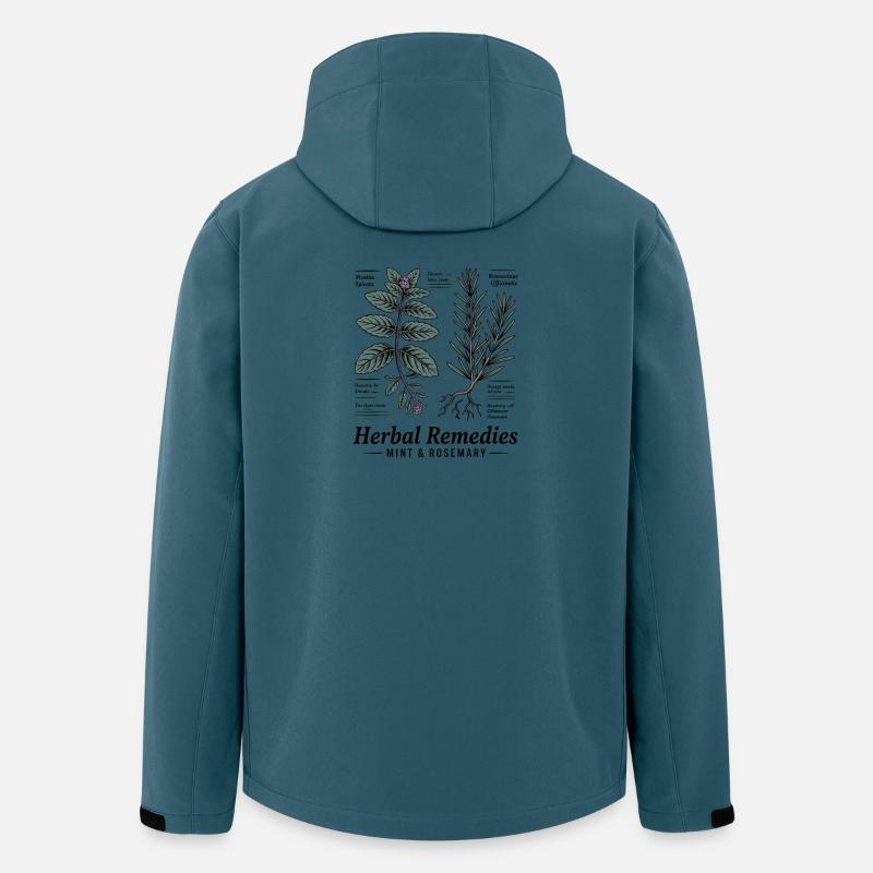 Minze & Rosmarin - Heilpflanzen - Recycelte Männer Softshell-Jacke von Stanley/Stella - Dunkles Petrol