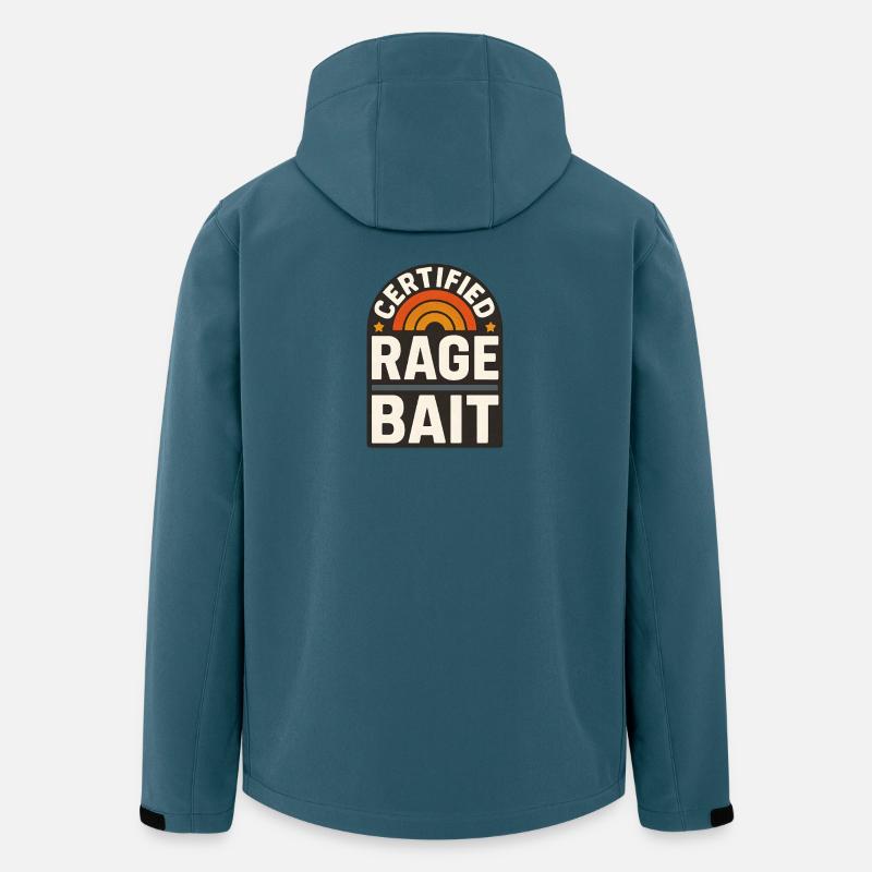 Rage Bait Patch Lustiger Spruch - Recycelte Männer Softshell-Jacke von Stanley/Stella - Dunkles Petrol