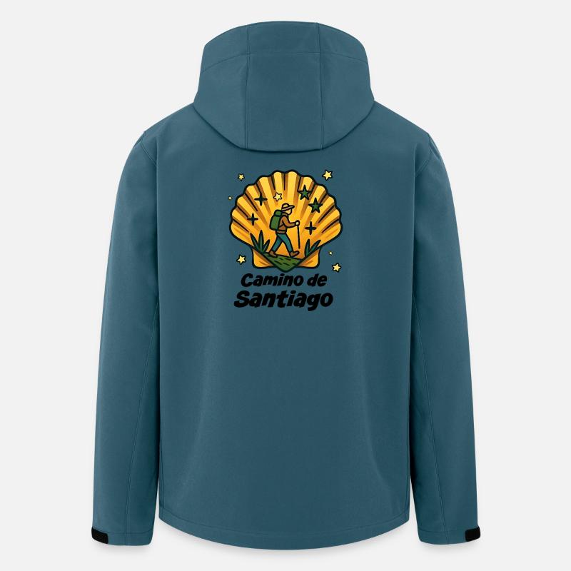 Wanderer Jakobsweg - Recycelte Männer Softshell-Jacke von Stanley/Stella - Dunkles Petrol