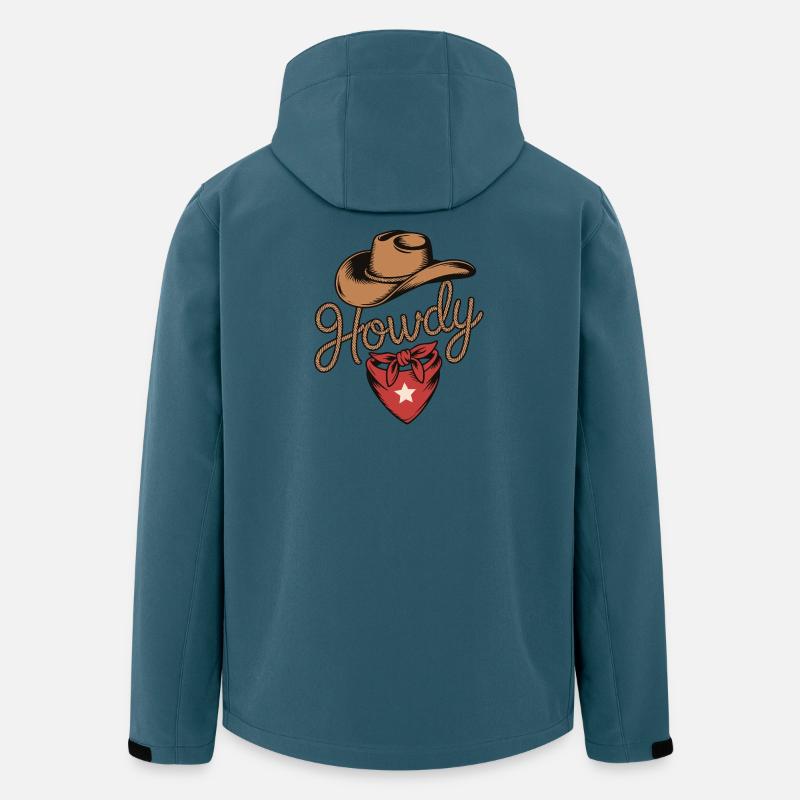 Howdy Cowboy - Western Rope Design - Recycelte Männer Softshell-Jacke von Stanley/Stella - Dunkles Petrol