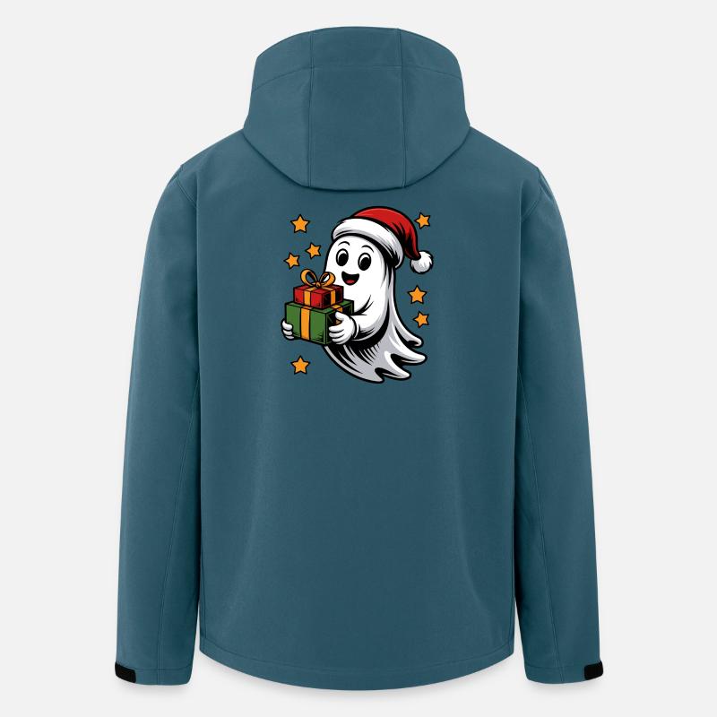 Geist mit Weihnachtsgeschenken - Recycelte Männer Softshell-Jacke von Stanley/Stella - Dunkles Petrol