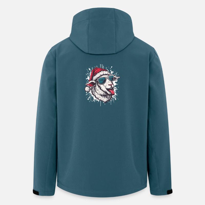 Mouton Noël Drôle - Veste softshell homme en polyester recyclé Stanley/Stella - bleu pétrole foncé