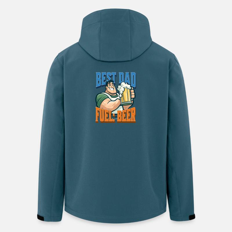 Bester Papa-Brennstoff: Bier - Recycelte Männer Softshell-Jacke von Stanley/Stella - Dunkles Petrol