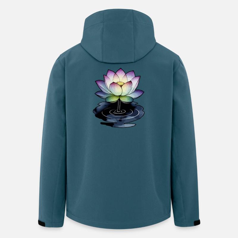 Lotus in der Pfütze - Recycelte Männer Softshell-Jacke von Stanley/Stella - Dunkles Petrol