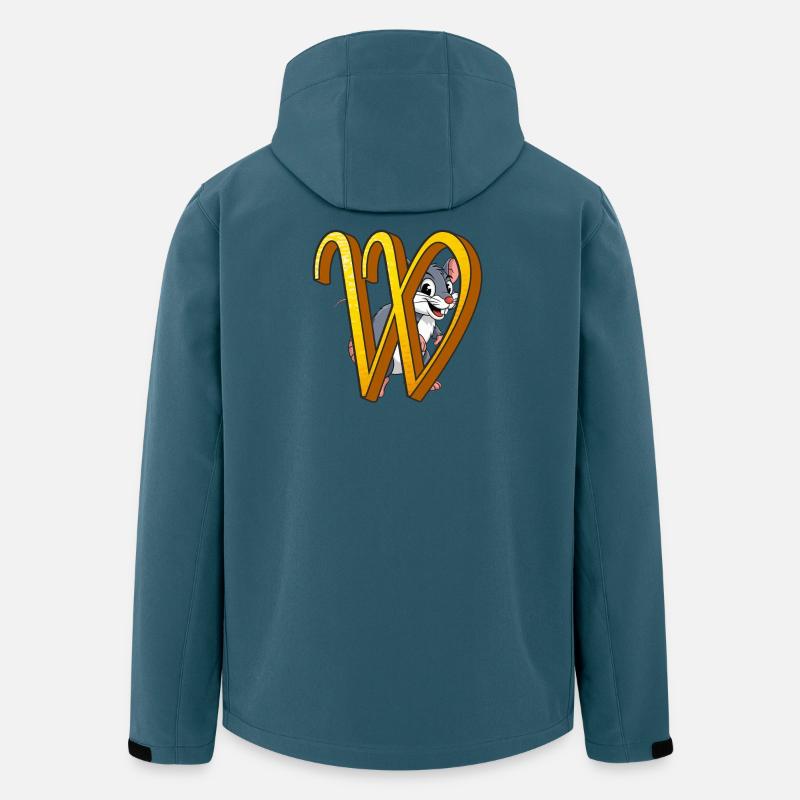 BUCHSTABE W - Recycelte Männer Softshell-Jacke von Stanley/Stella - Dunkles Petrol