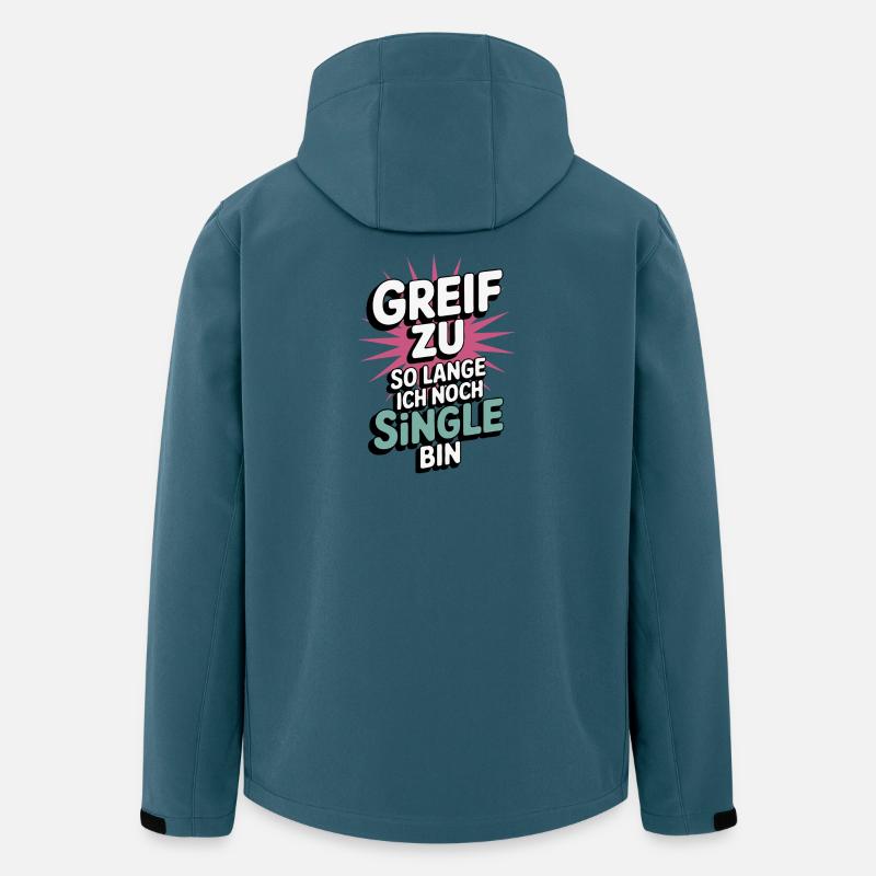 Greif zu – solange ich noch Single bin - Recycelte Männer Softshell-Jacke von Stanley/Stella - Dunkles Petrol