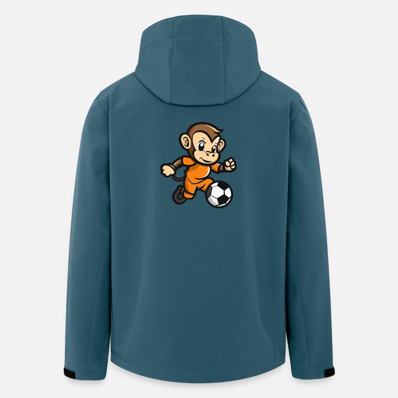 Monkey Comic Football - Men’s Recycled Softshell Jacket by Stanley/Stella - stargazer