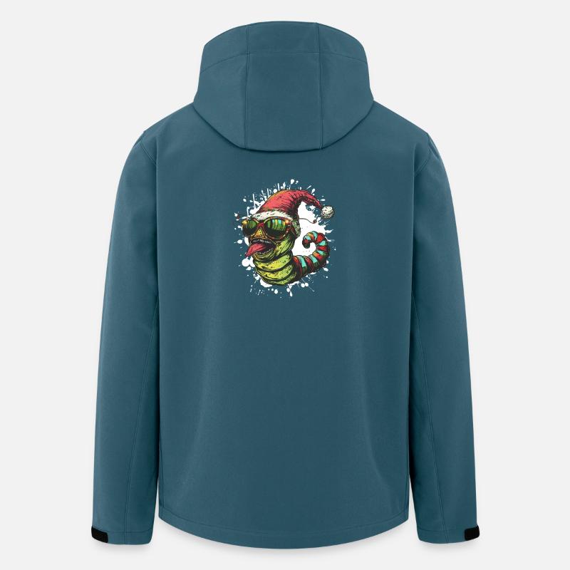 Wurm Weihnachten Lustig - Recycelte Männer Softshell-Jacke von Stanley/Stella - Dunkles Petrol