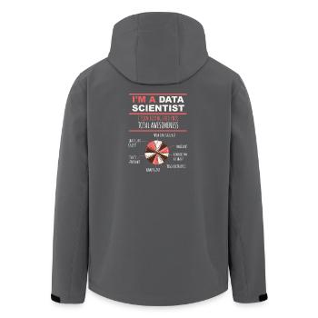 I'm a Data Scientist Boring Info into Awesomeness - Men’s Recycled Softshell Jacket by Stanley/Stella - anthracite - Back - AI Model Male 185 light (185cm)
