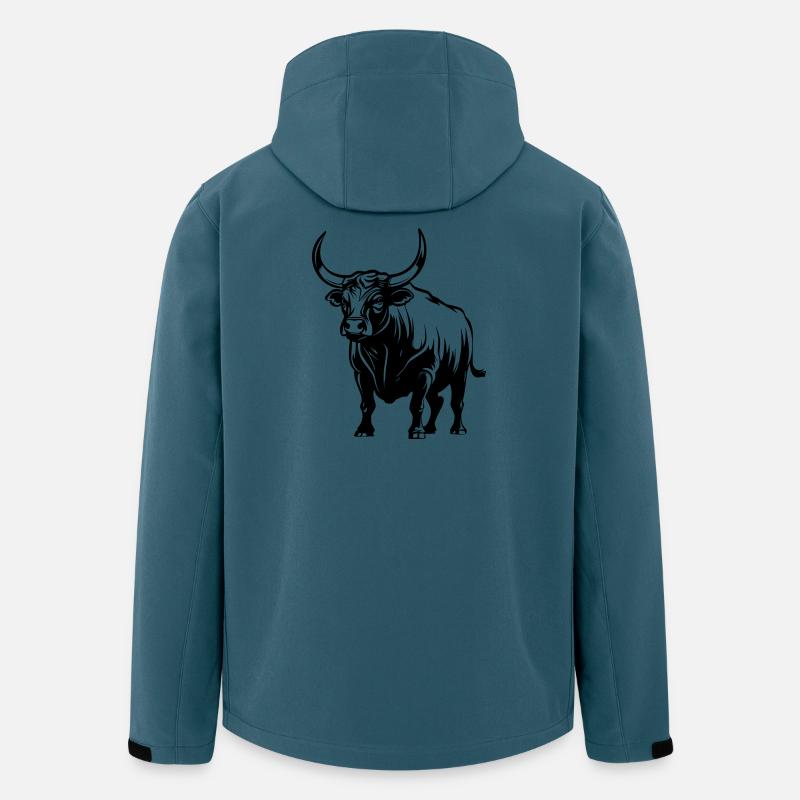 Stier - Recycelte Männer Softshell-Jacke von Stanley/Stella - Dunkles Petrol