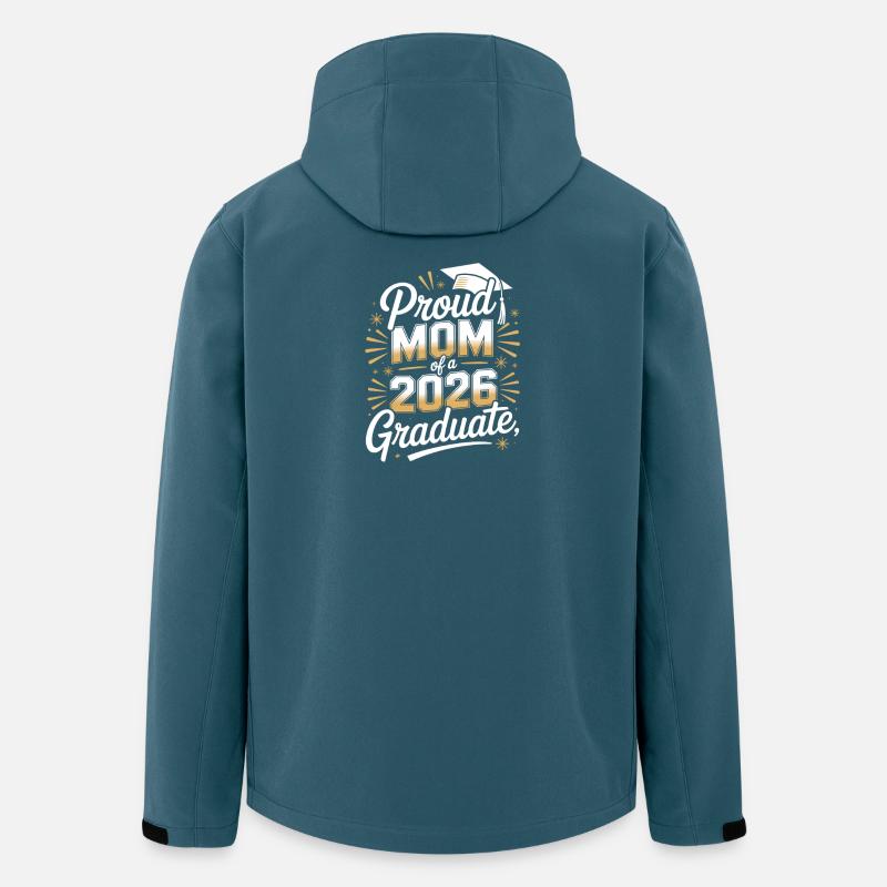 Stolze Mutter eines Absolventen von 2026 - Recycelte Männer Softshell-Jacke von Stanley/Stella - Dunkles Petrol