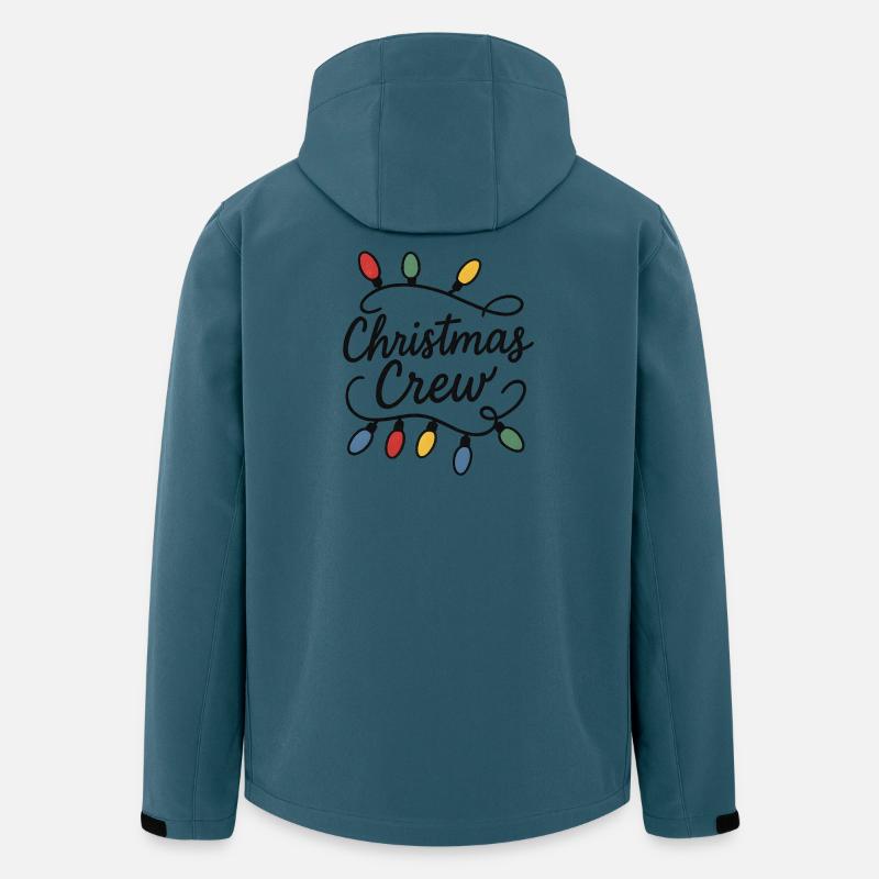 Christmas Crew Lichterkette - Recycelte Männer Softshell-Jacke von Stanley/Stella - Dunkles Petrol