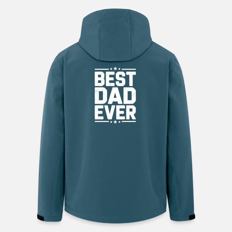 Best Dad Ever Groß Typo - Recycelte Männer Softshell-Jacke von Stanley/Stella - Dunkles Petrol