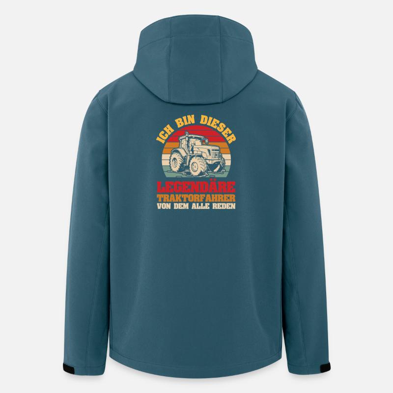 Landwirt Bauernhof Farmer Bauer Traktor - Recycelte Männer Softshell-Jacke von Stanley/Stella - Dunkles Petrol