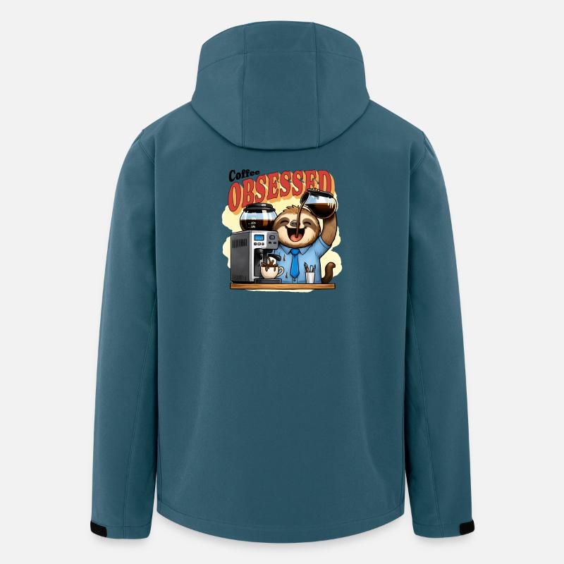 Coffee Obsessed Sloth Caffeine - Men’s Recycled Softshell Jacket by Stanley/Stella - stargazer