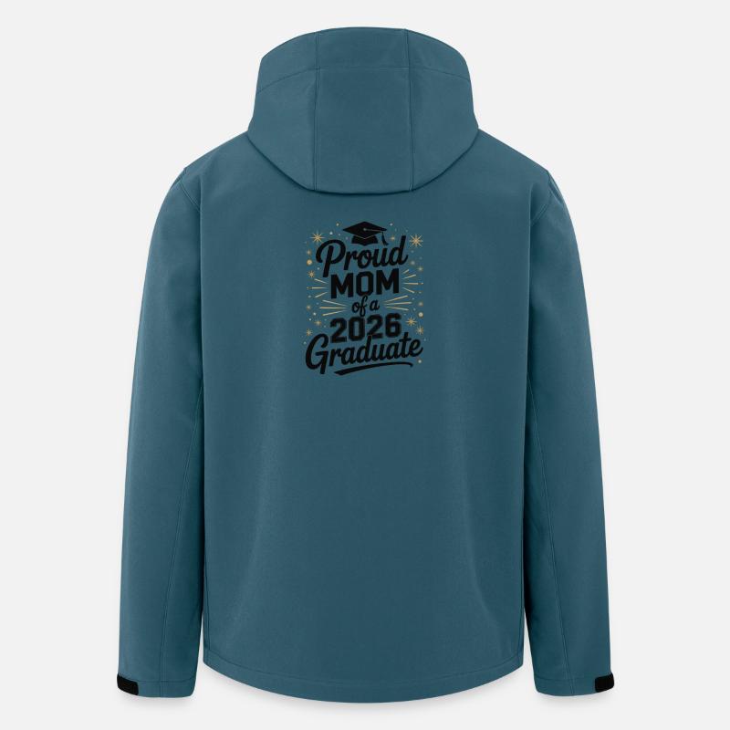 Fière maman d’un diplômé de 2026 - Veste softshell homme en polyester recyclé Stanley/Stella - bleu pétrole foncé