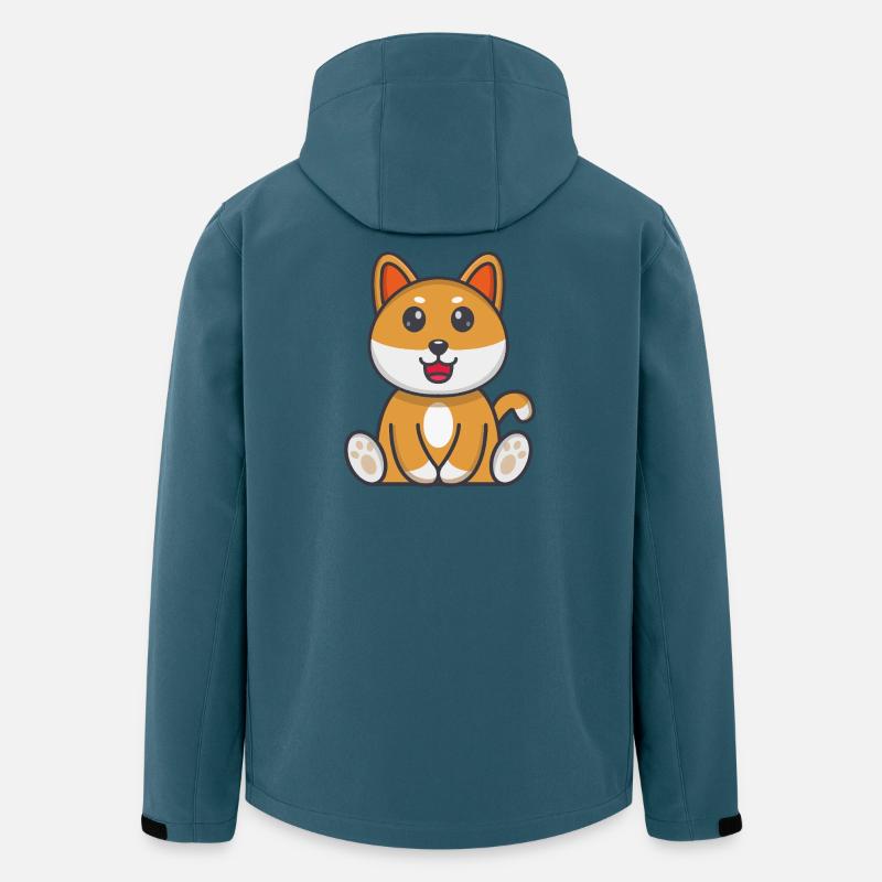 Hund - Recycelte Männer Softshell-Jacke Discoverer von Stanley/Stella - Dunkles Petrol