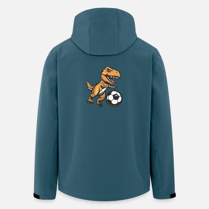 T-Rex Dino Fußball - Recycelte Männer Softshell-Jacke von Stanley/Stella - Dunkles Petrol