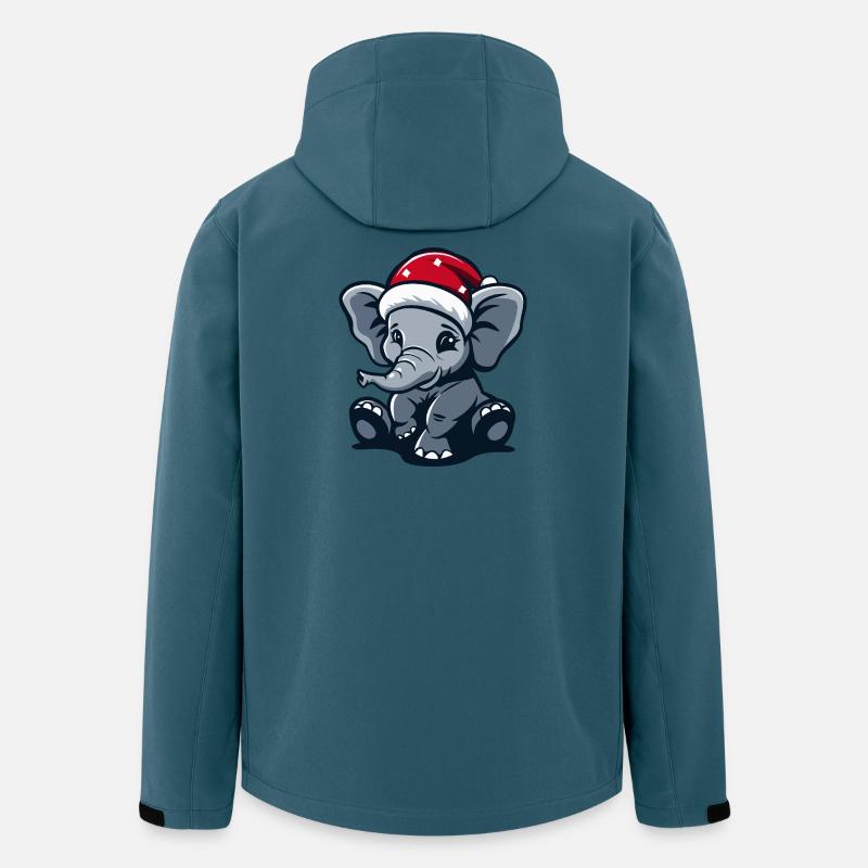 Elefant Weihnachten - Recycelte Männer Softshell-Jacke von Stanley/Stella - Dunkles Petrol