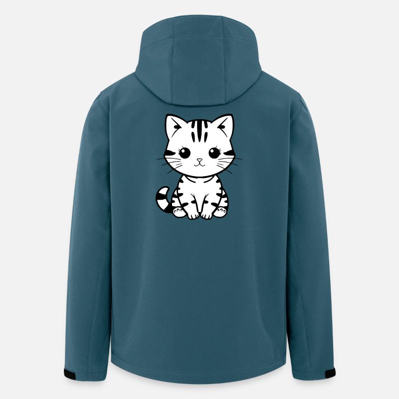 Katze Kätzchen Katzenshirt Geschenk - Recycelte Männer Softshell-Jacke von Stanley/Stella - Dunkles Petrol
