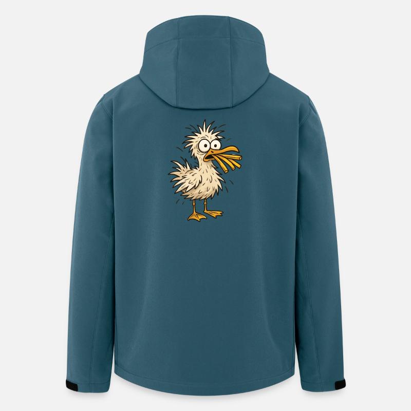 Komische Möwe Mit Pommes - Recycelte Männer Softshell-Jacke von Stanley/Stella - Dunkles Petrol