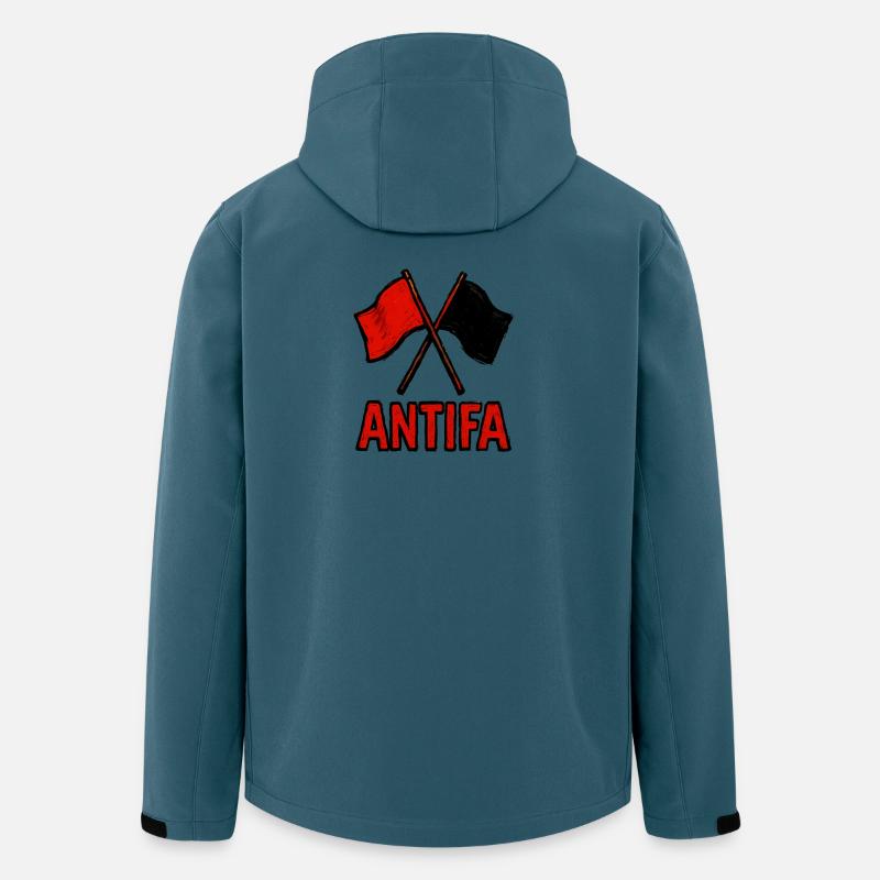 Antifa - Recycelte Männer Softshell-Jacke von Stanley/Stella - Dunkles Petrol