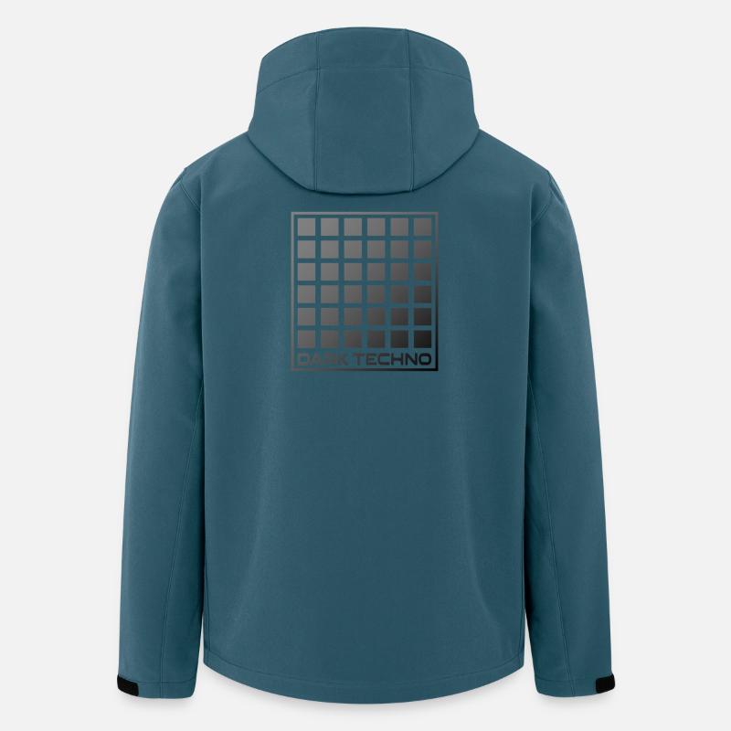 Dunkles Techno-Raster - Recycelte Männer Softshell-Jacke von Stanley/Stella - Dunkles Petrol