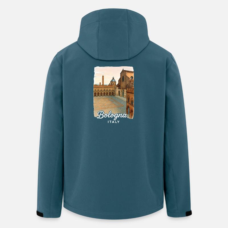 Bologna Italien - Recycelte Männer Softshell-Jacke von Stanley/Stella - Dunkles Petrol