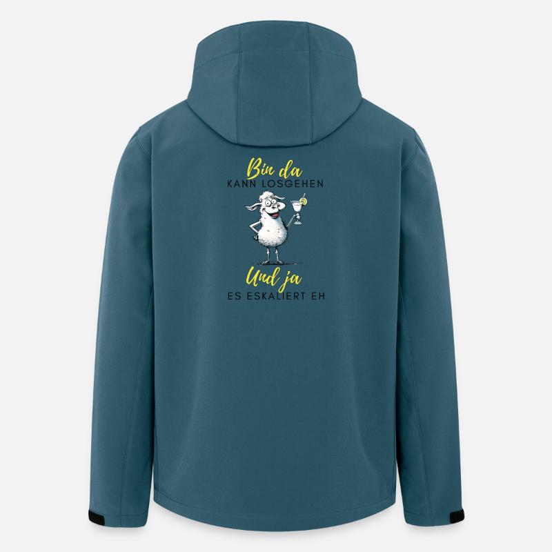 Bin da Und ja Partyschaf - Recycelte Männer Softshell-Jacke von Stanley/Stella - Dunkles Petrol