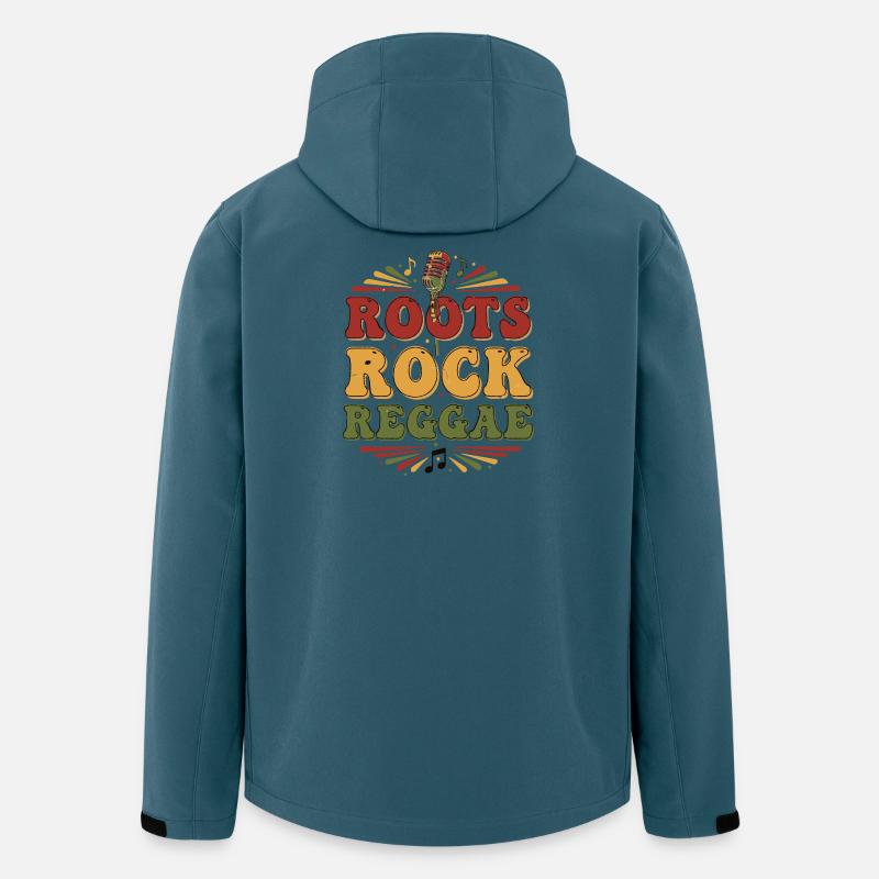 Roots Rock Reggae - Recycelte Männer Softshell-Jacke von Stanley/Stella - Dunkles Petrol