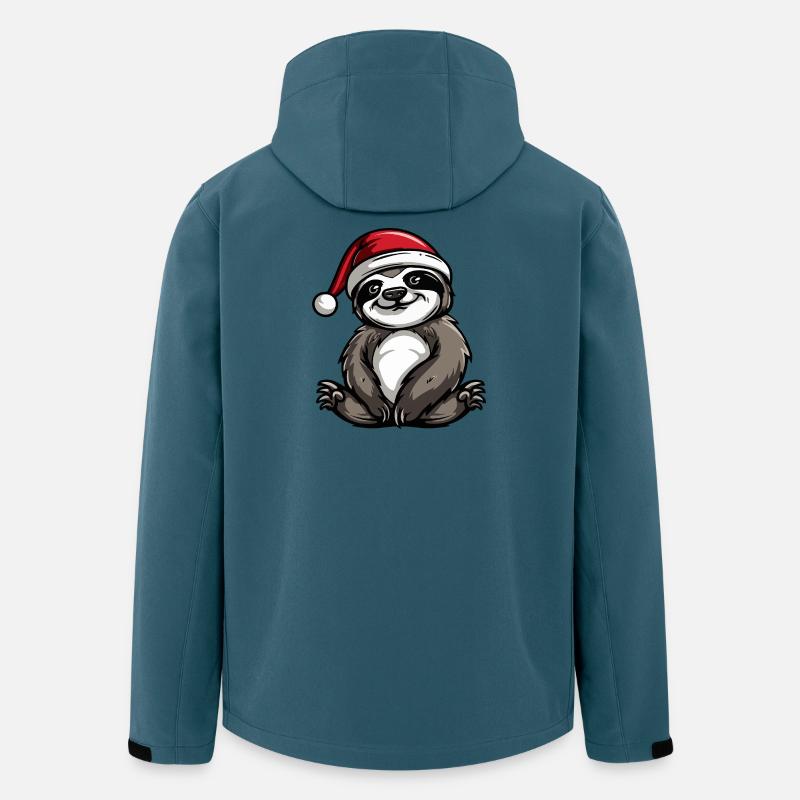 Faultier Weihnachten - Recycelte Männer Softshell-Jacke von Stanley/Stella - Dunkles Petrol