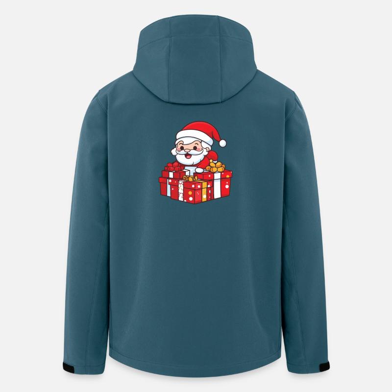 Weihnachtsmann Geschenke Comic Weihnachten - Recycelte Männer Softshell-Jacke von Stanley/Stella - Dunkles Petrol