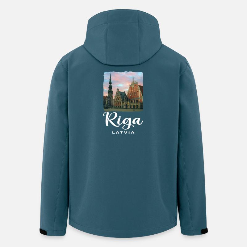 Riga Litauen - Recycelte Männer Softshell-Jacke von Stanley/Stella - Dunkles Petrol