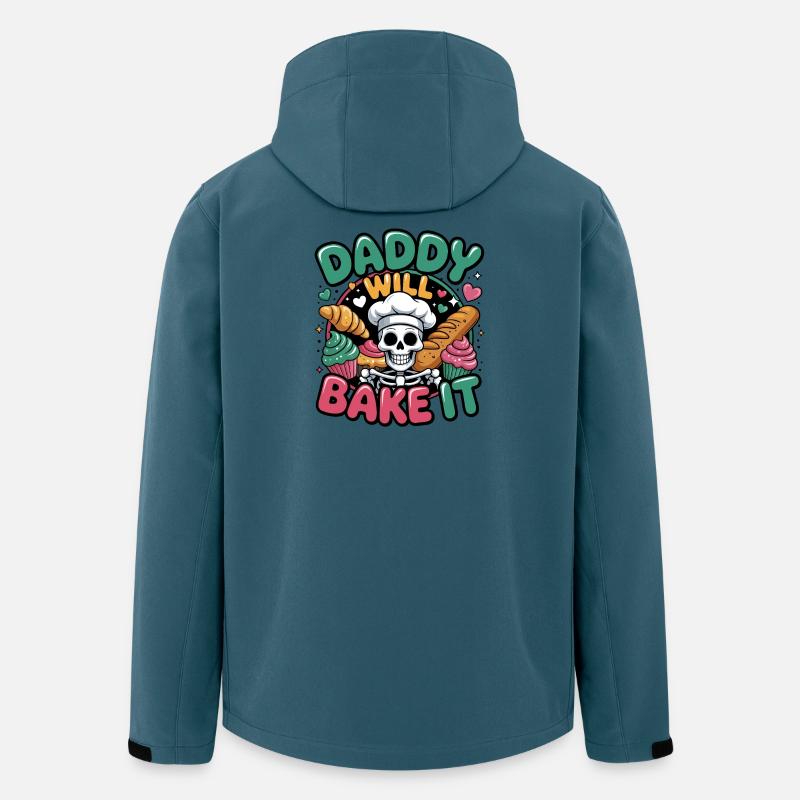 Daddy Will Bake It Skull Chef - Recycelte Männer Softshell-Jacke von Stanley/Stella - Dunkles Petrol