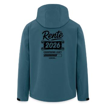 Le compte à rebours de la rente est lancé - Veste softshell homme en polyester recyclé Stanley/Stella - bleu pétrole foncé - Dos - AI Model Male 185 light (185cm)