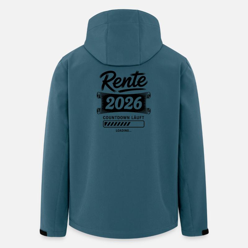 Rente 2026 Countdown - Recycelte Männer Softshell-Jacke von Stanley/Stella - Dunkles Petrol