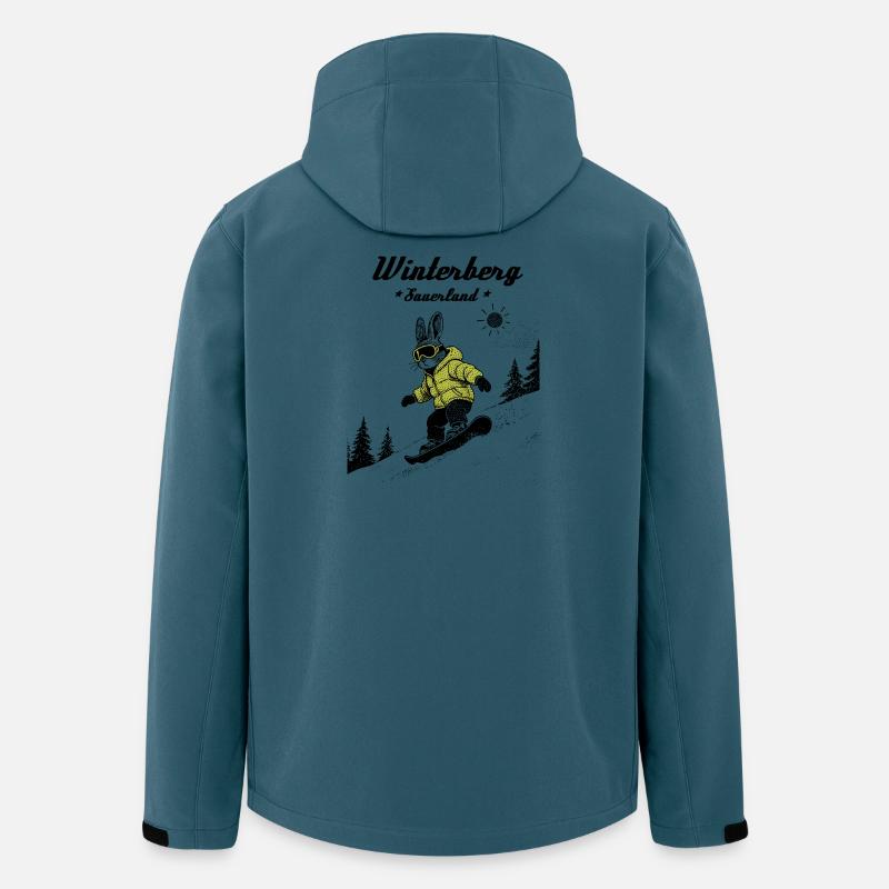 Sauerland Skihase - Recycelte Männer Softshell-Jacke von Stanley/Stella - Dunkles Petrol